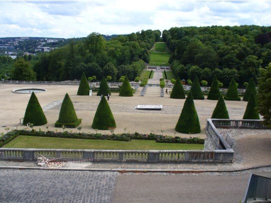 Vue surplombante de la terrasse