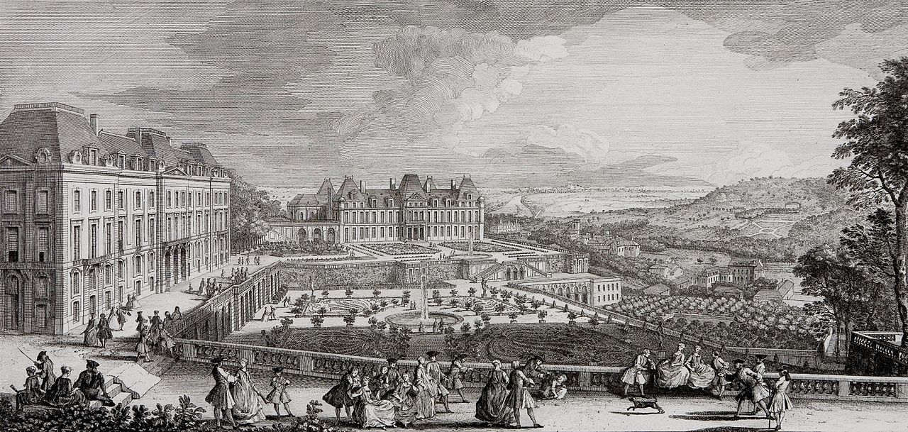 Château du côté des parterres, Jacques Rigaud, vers 1730