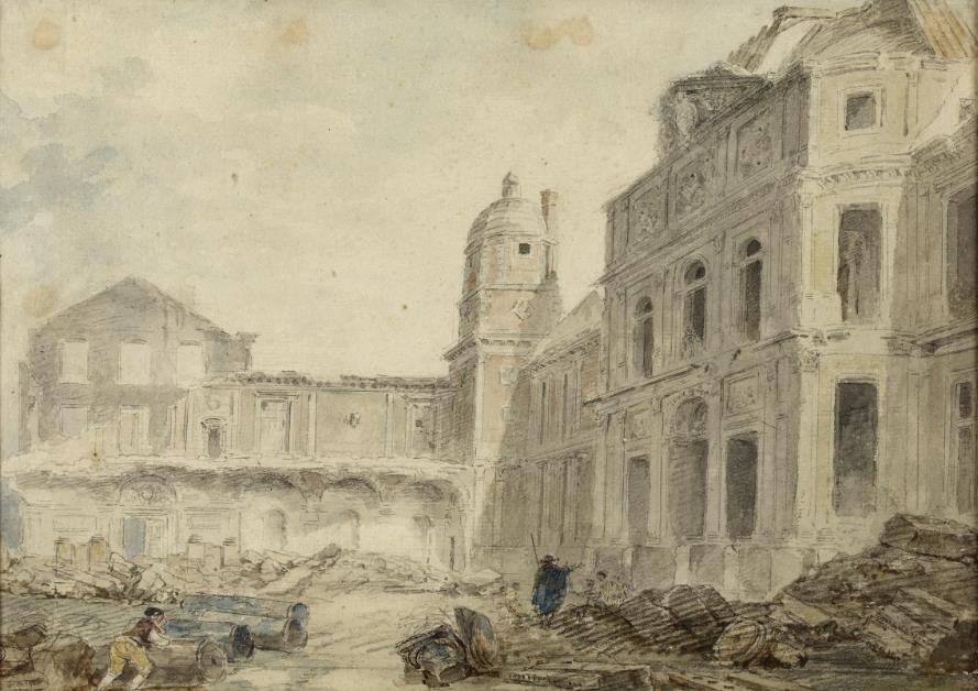 Démolition du Château-Vieux, Hubert Robert, 1804