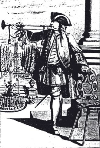 Trompette baroque : dépourvue de pistons, elle n’émet que des harmoniques obtenues par pression plus ou moins forte des lèvres, et plus nombreuses dans les aigus