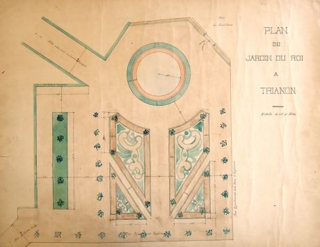 Plan du jardin du Roi à Trianon, vers 1892