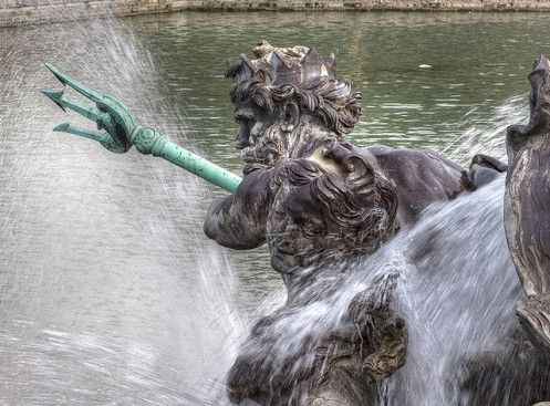 Neptune et son épouse Amphitrite sur leur char marin