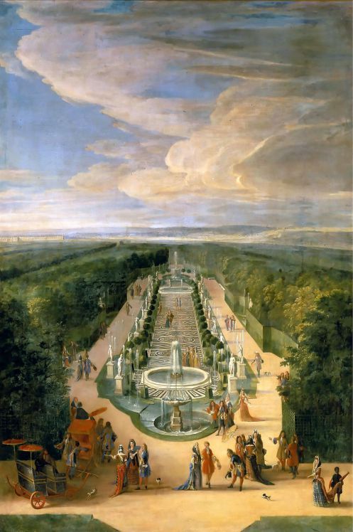 Le plus muséographique : le bosquet de la Salle des Antiques / Galerie d’eau (auj. Salle des Marronniers