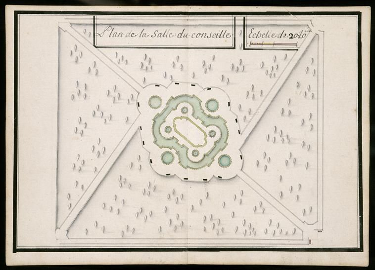 Le plus royal : le bosquet de la Salle du Conseil / salle des Festins - auj. Bosquet de l’Obélisque