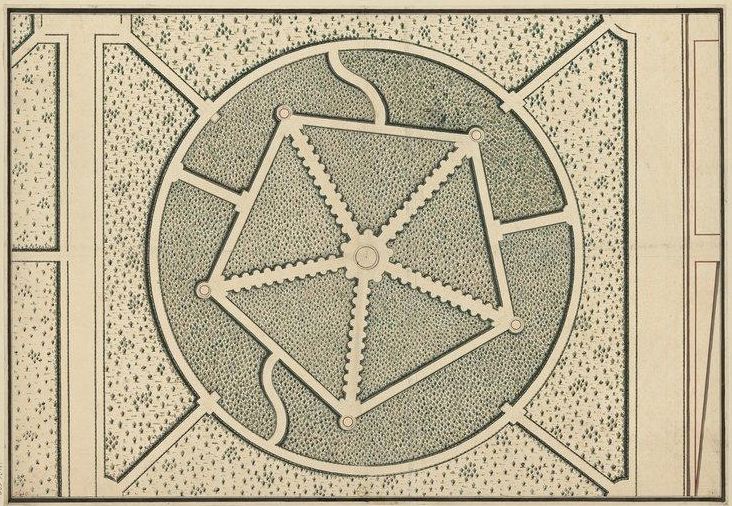 Le plus simple : le bosquet des Sources d'Eau - auj. bosquet de la Colonnade